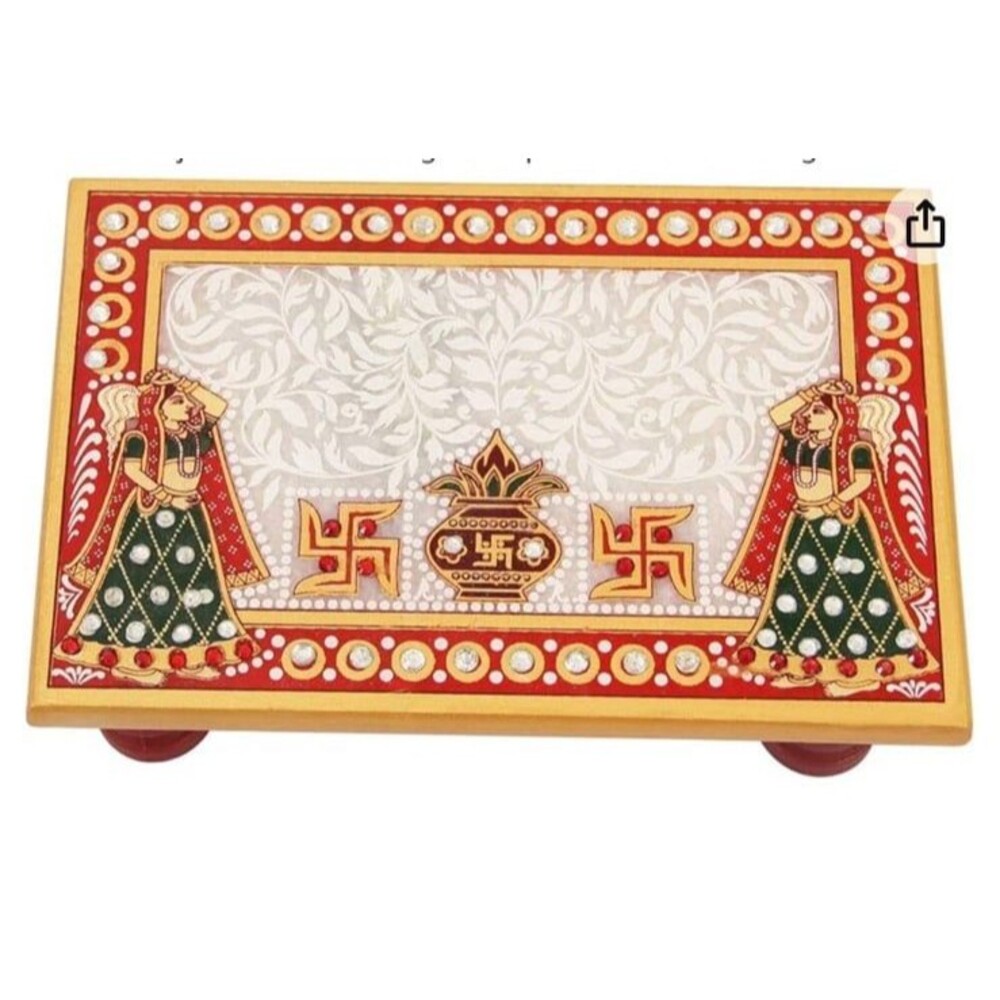 Hand painted white marble decor stand  Christmas / Thanksgiving  / Birthday gift